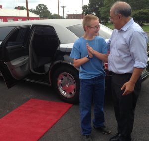 Kyler thanking Gus for making his dream come true!