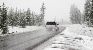 snow-covered road