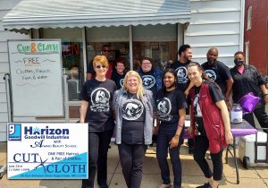 The Award Beauty School Team at the Cut and Cloth Event