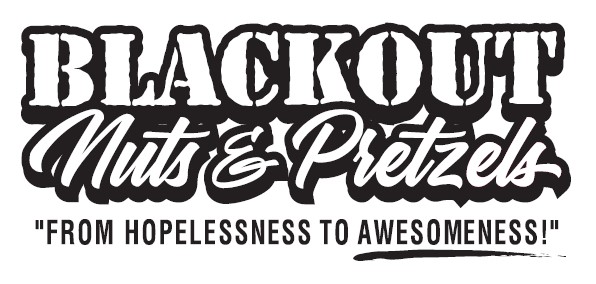 Blackout Nuts and Pretzels logo