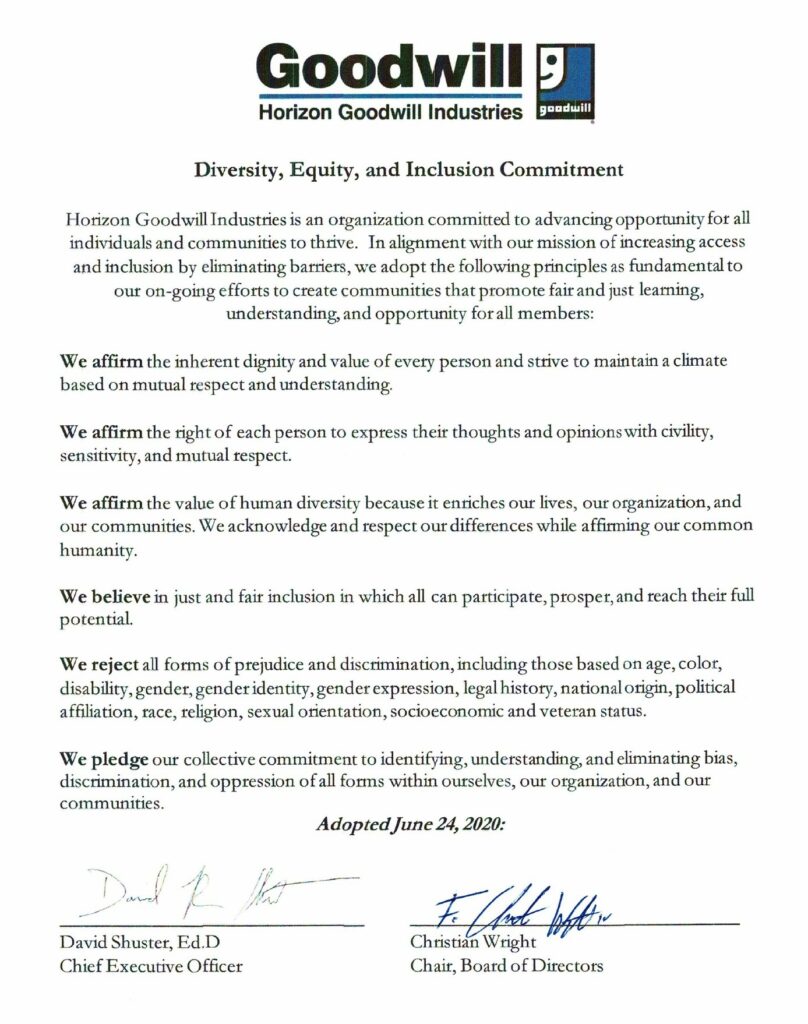 horizon goodwill diversity equity and inclusion statement