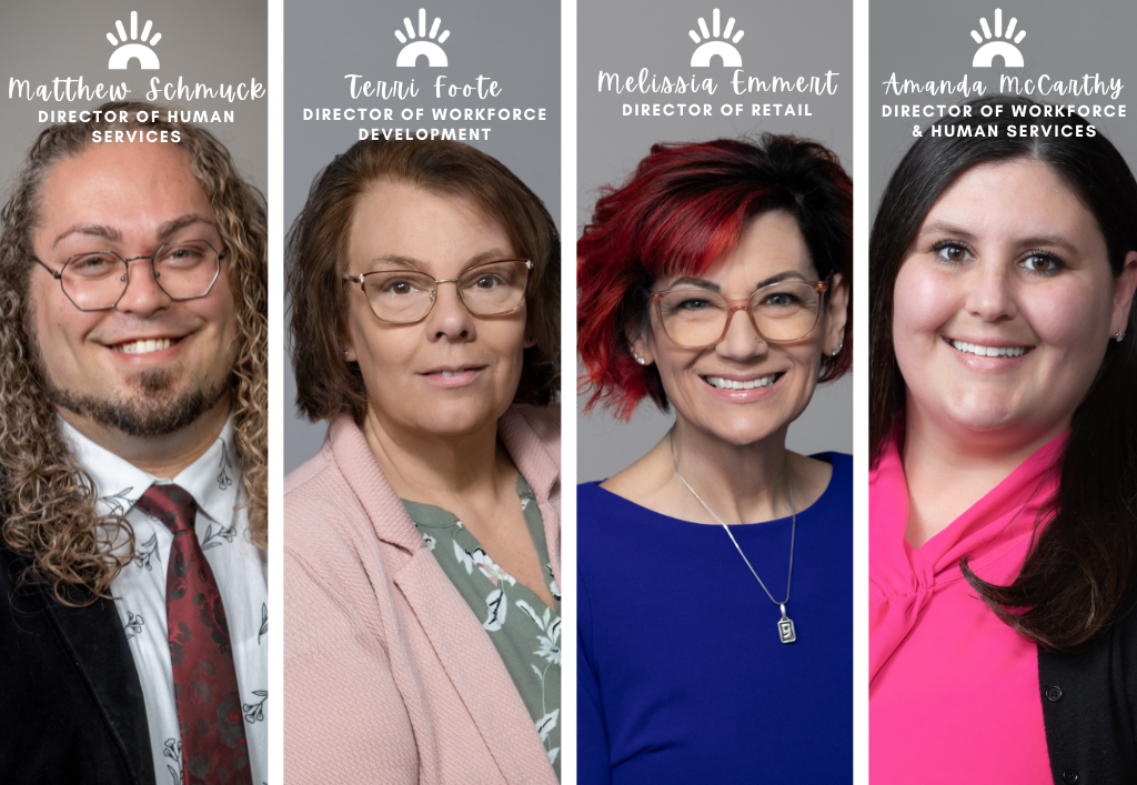 Leadership photo of Matthew Schmuck, Terri Foote, Melissia Emmert and Amanda McCarthy